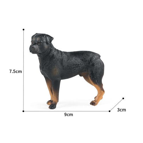 Generic Large Dog Figurine High Detailed Puppy Action Rottweiler
