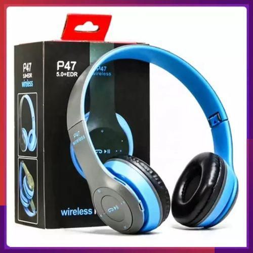 product_image_name-P47-Bluetooth 5.0 Headphone Wireless Earphone - Blue-1