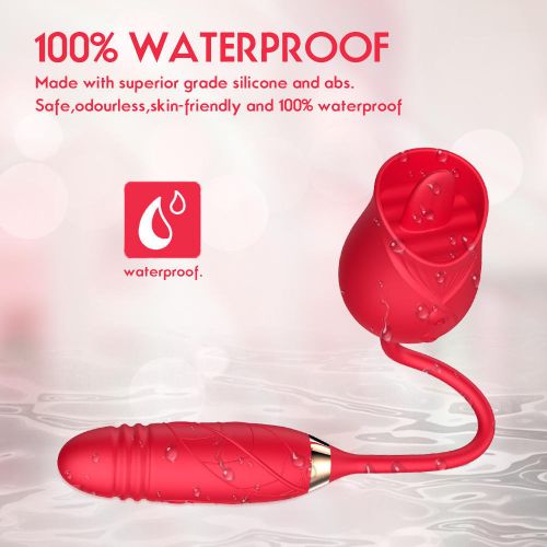 Generic Rose Toy Cli_t Sucker & Vibrating Egg Women Sex