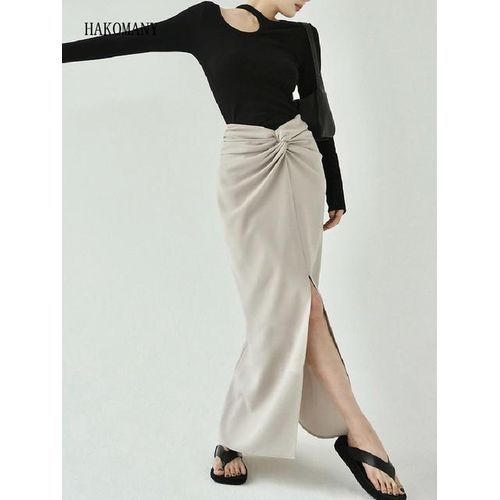 Generic 2023 Women Package Hips Ankle Length Long Skirts Sexy Ruched V High Waist Folds Front Slit Pencil Skirt Best Price Online Jumia Kenya
