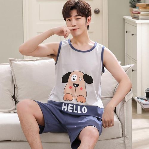 Sleeveless pajamas set best sale