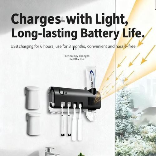 product_image_name-Generic-Wall Mounted Toothbrush Holder Bathroom Organizer Storage Rack for Toothpaste and Accessories-3