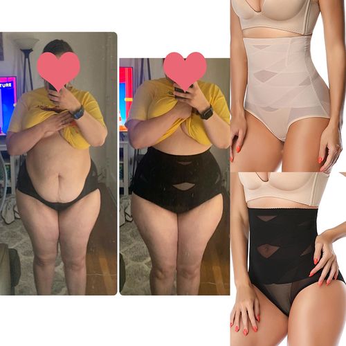 Women High Waist Cross Compression abs Shaping Panty Slimming Body