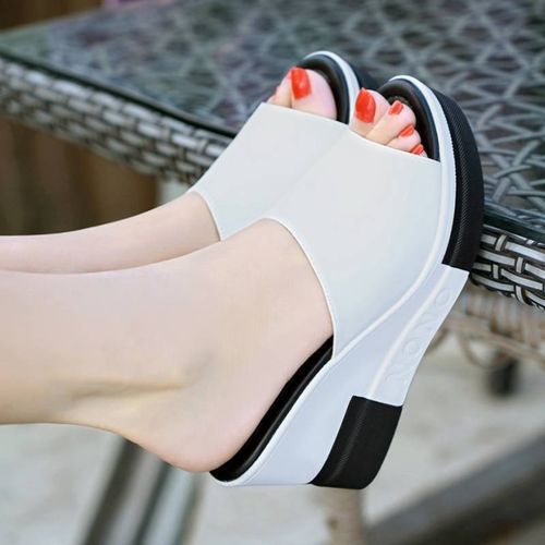 Fashion Ladies Slippers- White
