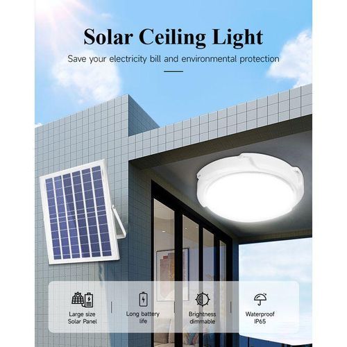 product_image_name-MODI-24W LED Solar Ceiling Light Outdoor Indoor Solar Lamp Dimmable With Panel-3