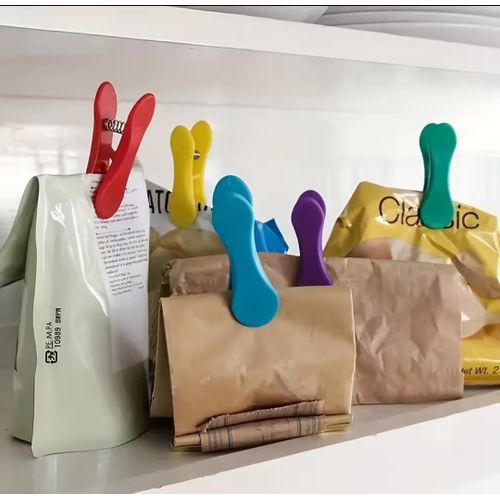 product_image_name-Generic-Pcs Multifunctional Bag Sealing Clips – Stainless Steel & Plastic-1