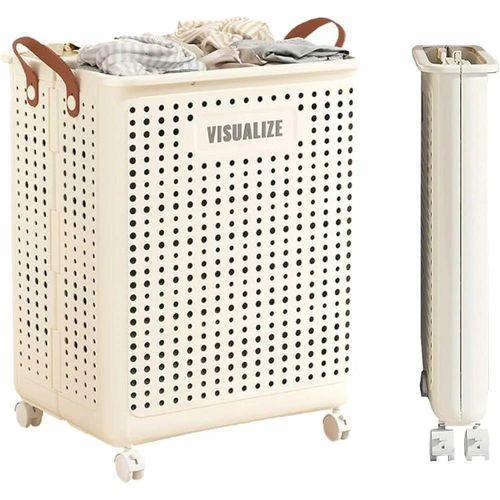 product_image_name-Generic-Foldable Multipurpose Hamper Basket with Wheels (38 × 20 × 45 cm)-4