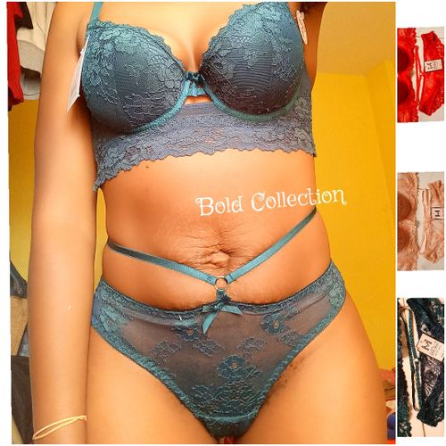 Women Sexy Underwear Fashion Sexy Lace Bra Thong Two-piece Set Underwear Set