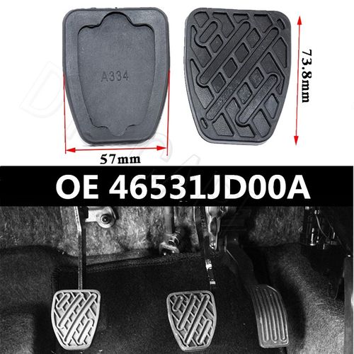 Car Rubber Brake Clutch Foot Pedal Pad Cover For Nissan New