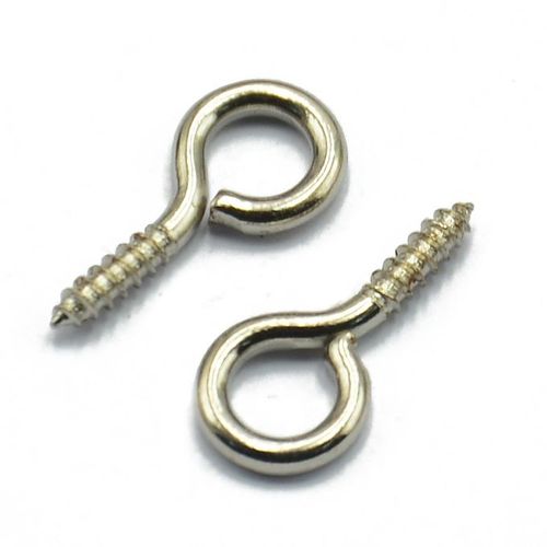 100pcs Screw Eye Pins Stainless Steel Small Head Hook Screw