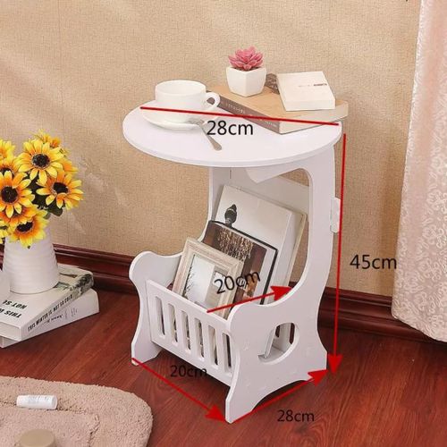 product_image_name-Generic-Modern White Bedside Table with Storage Shelf – 2-Tier Nightstand for Bedroom & Living Room-2