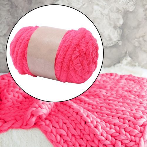 Generic Thick Chunky Yarn Jumbo Tubular Crochet Rose Red @ Best Price  Online