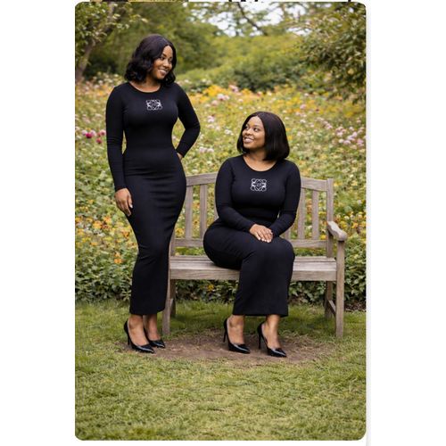 Fashion Women's Elegant Long Sleeve Bodycon Maxi Dress –