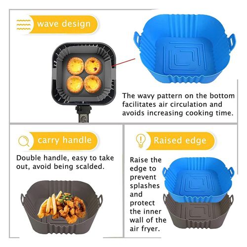 Dropship Air Fryer Silicone Pot With Handle Reusable Liner Heat