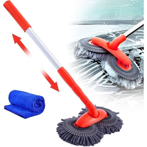 product_image_name-Generic-115cm Car Wash Twin Mop – Long Handle Microfiber Cleaning Brush-1