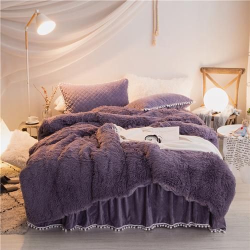 Generic Mink Long Velvet Pure Bedding Sets Fleece Duvet Cover Quilted Warm Bed Skirt Pillowcases Single Queen King Size Customizable Best Price Online Jumia Kenya