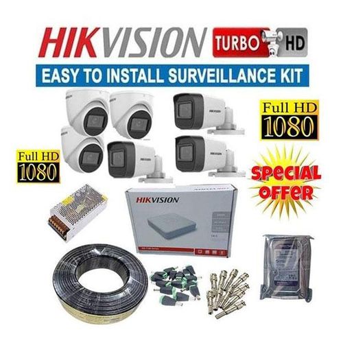product_image_name-Hikvision-Real-Time Notifications Alerts  6 Turbo 1080P Full HD 2MP Ultra HD CCTV Cameras Full Installation System Kit - With 8 Channel DVR Machine-1