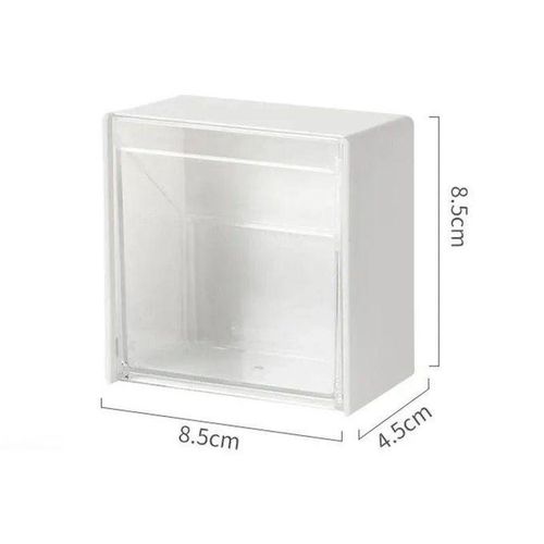 product_image_name-Generic-4pcs Set Plastic Wall Mounted Storage Box Dustproof Bathroom Organizer-3