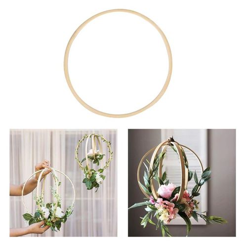 2Pcs Embroidery Circle Cross Stitch Hoops Bamboo Ring Sewing Frame Art  Craft