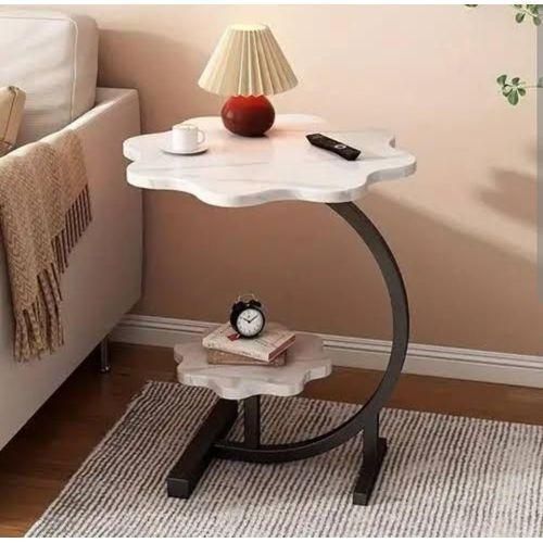 product_image_name-Generic-Wooden Wavy top bottom metallic crescent frame 2 layer table-4