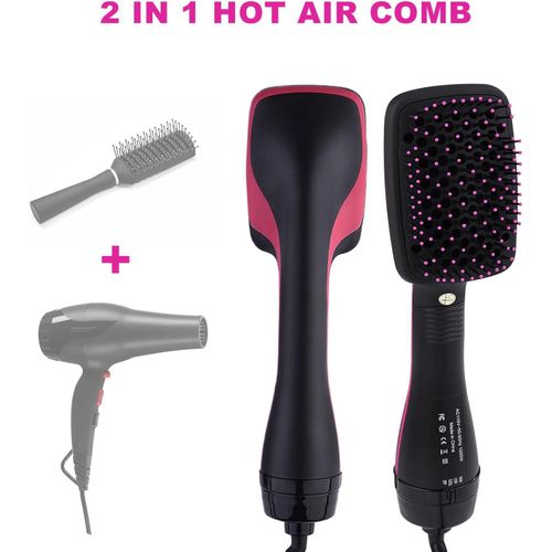 product_image_name-Generic-Professional 2-in-1 One-Step Hair Dryer & Volumizer Brush Negative Ion Electric Hot Air Styler, Straightener, and Blower Comb-3