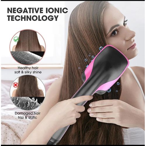 product_image_name-Generic-Professional 2-in-1 One-Step Hair Dryer & Volumizer Brush Negative Ion Electric Hot Air Styler, Straightener, and Blower Comb-4