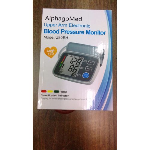 AlphagoMed LCD Upper Arm with Cuff Digital Sphygmomanometer Pulse