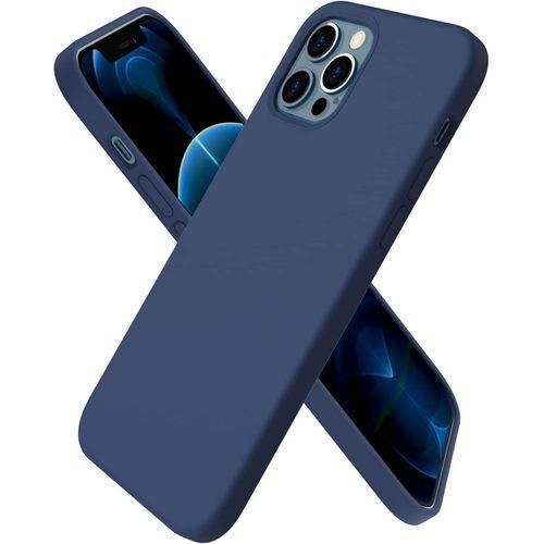 product_image_name-Generic-Apple iPhone 12 Pro Navy Silicone Rubber Protective Phone Cover Case-1