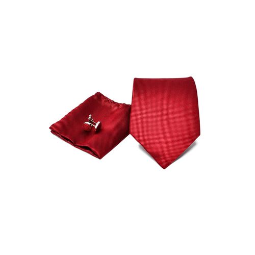 product_image_name-Fashion-Solid red silk necktie with cufflinks and pocket square-2