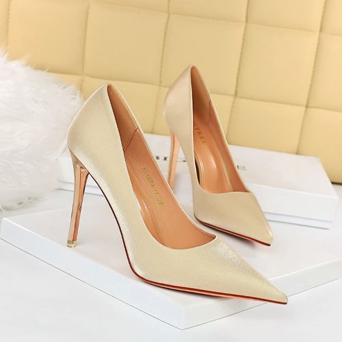 Main Wedding Shoes Bride Dress Pump Satin Upper Bowknot Single Shoes Female  Stiletto High Heel Bridesmaid White Dress Pumps Color: Champagne 8.5cm,  Shoe Size: 40 | Uquid shopping cart: Online shopping with