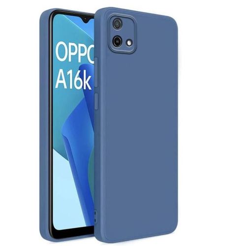 product_image_name-Oppo-A16K Premium Liquid Silicone Case Cover Compatible with A16e (BLUE)-1