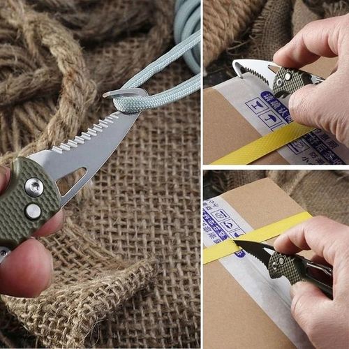 Generic Youpin Edc Folding Knife Mini Blade For Express Parcel Knife  Portable Keychain Serrated Hook Carry-On Unpacking Box Openner @ Best Price  Online