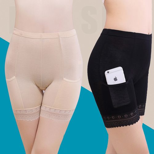 Fashion (BK)Womens High Waist Safety Shorts Under Dresses Smooth Boyshorts  Underwear Seamless Thigh Panties Shorts Matching Skirts Dresses JIN @ Best  Price Online