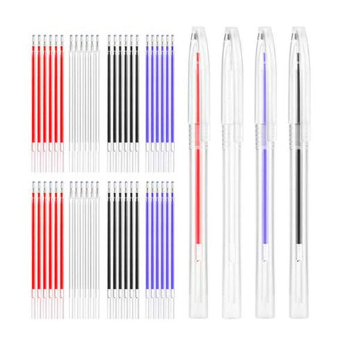 Heat Erasable Fabric Marking Pens - 4 colors/set + refills