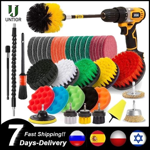 12Pcs/Set Tile Grout Power Scrubber Cleaning Electric Drill Brush