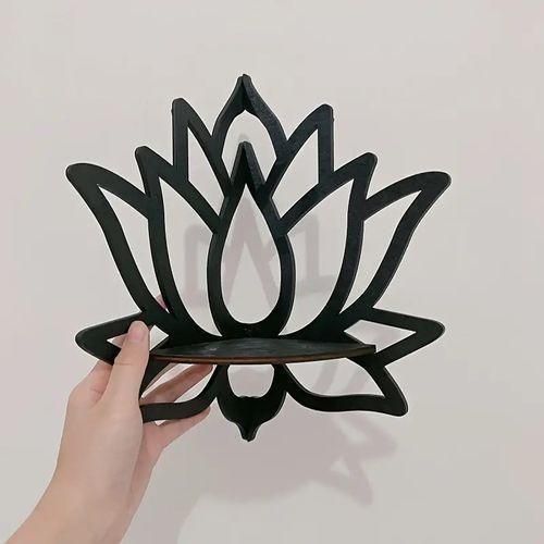 product_image_name-Generic-Lotus Buddha floating shelf for wall corner, floating shelf for crystal and stone display-7