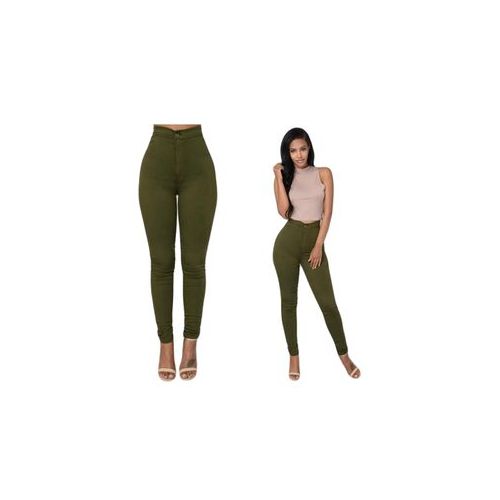 product_image_name-Fashion-Ladies High Waist Body Shaping Jeans-1