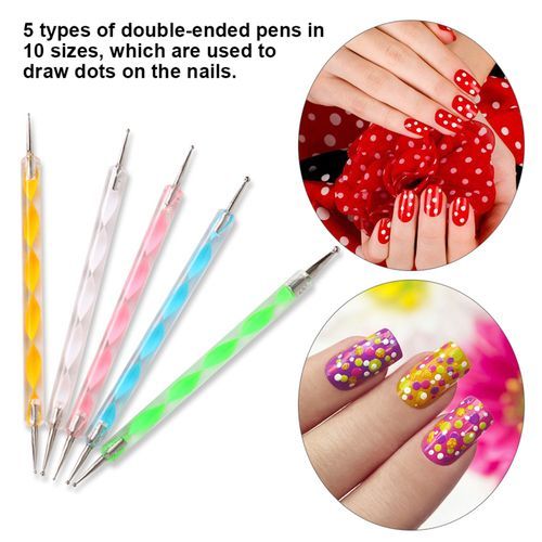 5 Pieces (10sizes) 2-way Nail Art Dotting Tool Pen – Beaute Galleria