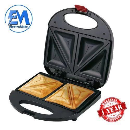 product_image_name-Generic- ElectroMate Sandwich Maker Toaster 2-Slice Non-Stick 750W Black (1YR WRTY)-1