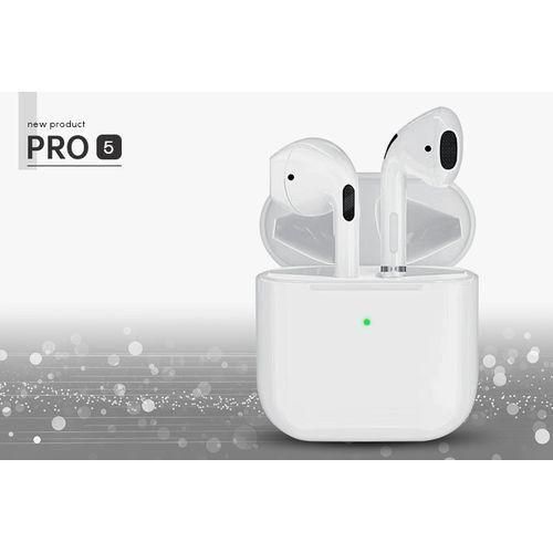 product_image_name-TWS-PRO 5 Earpods / Earbuds Wireless Bluetooth 5.0 With Powerful Base.-2