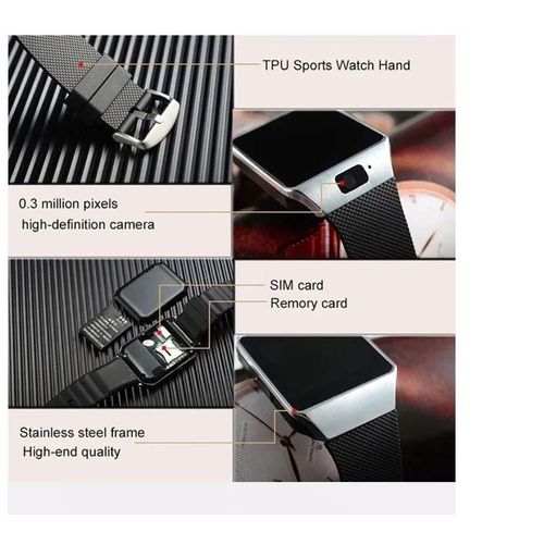 product_image_name-Generic-W-007 Bluetooth Smart Watch with 1.56 Inch Touchscreen, Camera & SIM Slot-2