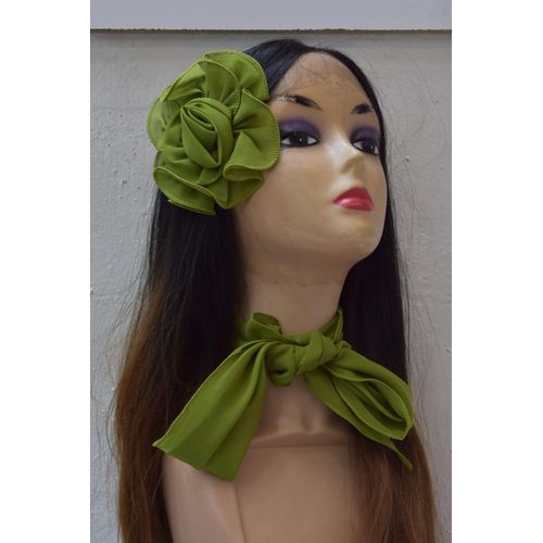 product_image_name-Fashion-Women’s Dark Red Floral Hairband & Sheer Neck Tie Set – Elegant Statement Accessory-3