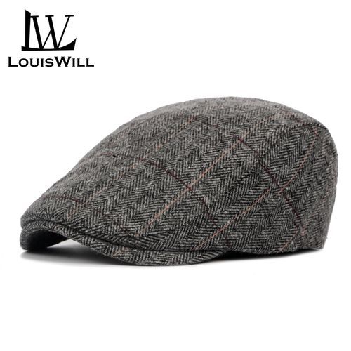 Fashion LouisWill Men Hats Woolen Cloth Berets Cap Autumn And