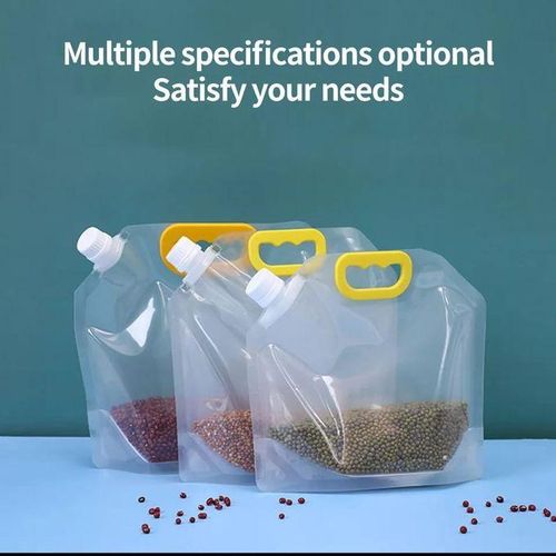 product_image_name-Generic-2.5 Ltrs Fresh Airtight Sealed Storage Bag Fridge Cereal Container Pour Spouts-1