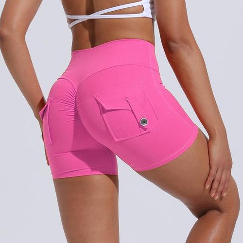 Generic Yoga Shorts Women Scrunch Bum Shorts Back Pockets Cycling