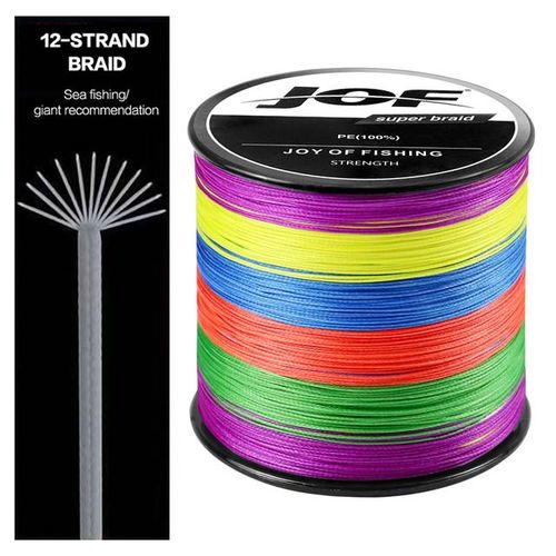 Generic Jof 300m 500m 1000m 12 Strand Super Strong Pe Braided Fishing Line  Multifilament Thread Weaves 33lbs-149.9lbs @ Best Price Online