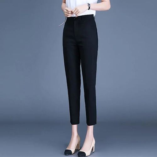 Office Lady Formal Pants Women High Waist Work Trousers Fashion