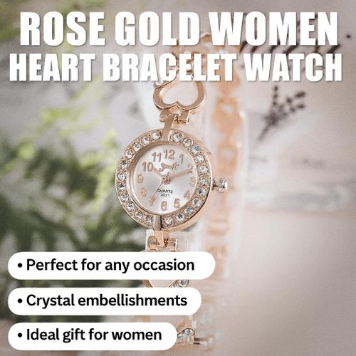 product_image_name-Generic-Luxury Rose Gold Women’s Wristwatch & Bracelet Set – Elegant Crystal Bezel, White Dial, Fashion Jewelry Gift for Ladies-5