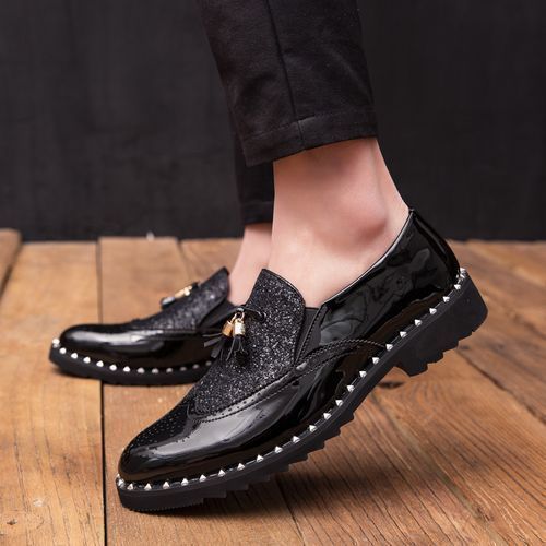 Fashion EUR Size 38 44 Mens Shoes Brogues Slip On Loafers British Style Tassel Leather Shoes Black Best Price Online Jumia Kenya