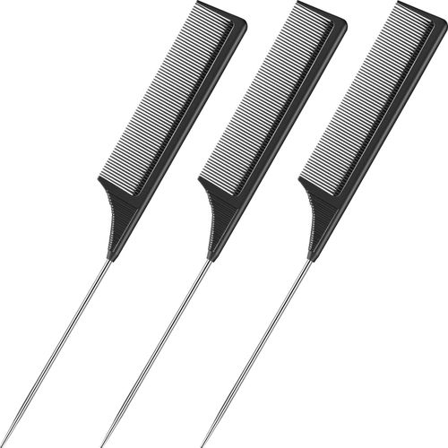 product_image_name-Generic-3pcs Hair Styling Metal Tail Comb-1